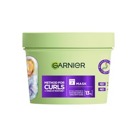 Garnier Hair Mask, Method for Curls Deep Conditioner for Curly Hair, Up to 7 Days Hydration, Designed for All Curl Types & Type 4 Coils, Vegan Formula, 370ml