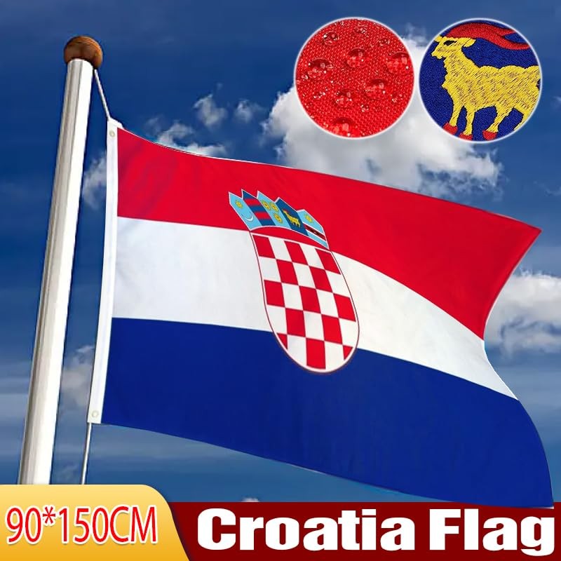 New Large Croatia Flag Pride Heavy Duty Outdoor 90cm x