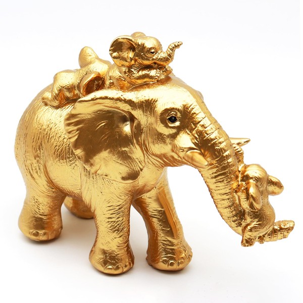 Irayin Elephant Decorative Figures, Elephant Statue, Mum Gift, Three Elephant