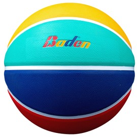 Baden | Legend Court Canvas | Creative Design Outdoor Rubber Game Basketball | Youth & Adult Size 5,6,7 (Size 6, Multi Color)