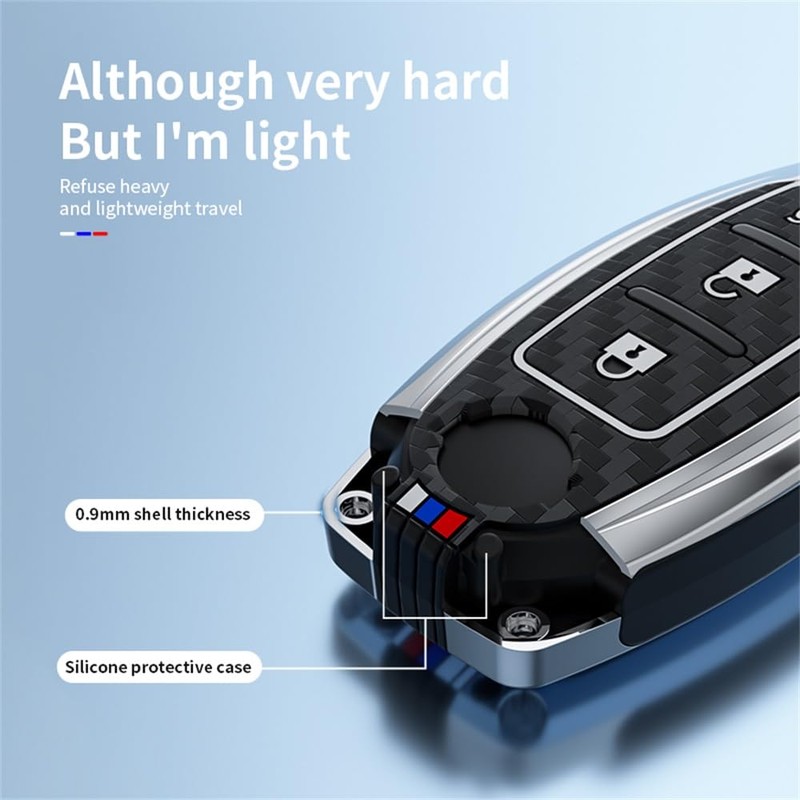 ontto 3-Button Luminous Key Shell Fit for Nissan Key Fob