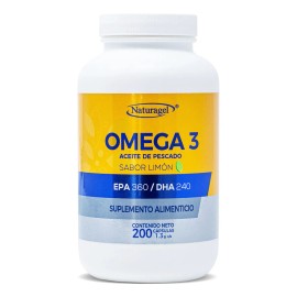 Omega 3 Epa 360  Dha 240  200 Cpsulas  Naturagel Sabor Sin sabor                                                                                      