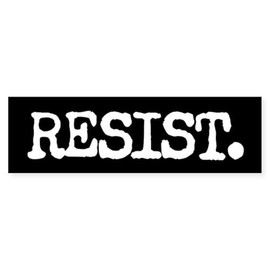 CafePress Resist. 10"x3" Rectangle Bumper Sticker Car Decal (10 Pack)