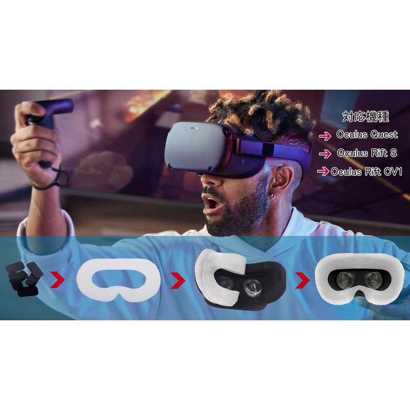LUCKYBEE VR Face Mask for VR Experience Sanitary Cloth Eye