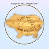 Pig Serving Cutting Board Gift Laser Engraved Wooden, 13 3/4"