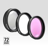 Polaroid Optics 3 Piece Filter Kit Set [UV,CPL,FLD] , 72