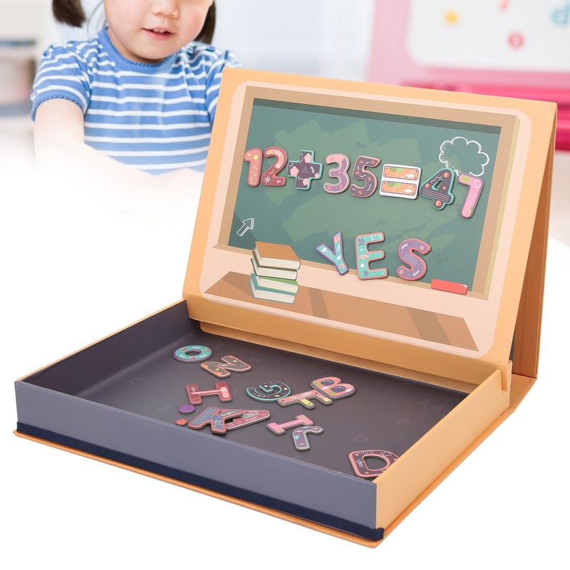 Kids Magnetic Jigsaw Puzzle DIY Paper Drawing Board Children Educational