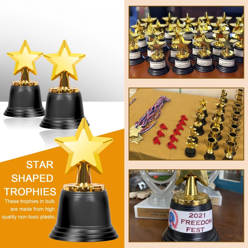 Mardatt 10 trofei d'oro a forma di stella, 11,4 cm,