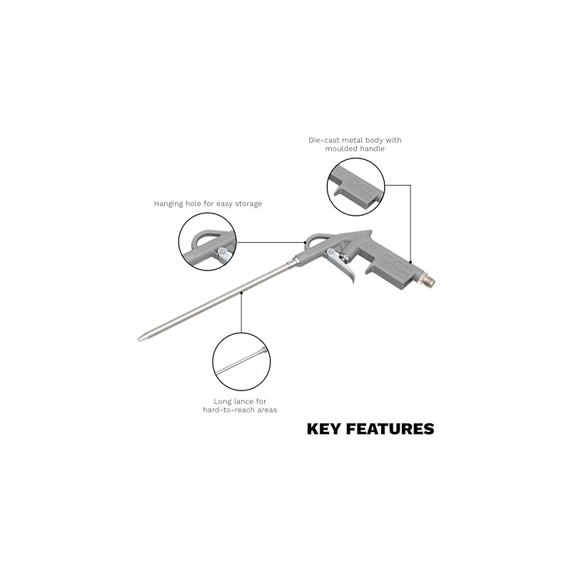 Sealey Sa919 Air Blow Gun 200Mm Lance