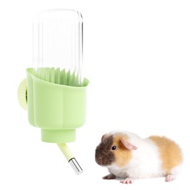 Pet Water Bottle for Cage Crate - 17oz No Drip BPA Free Water Dispenser for Small Animal Rabbit Guinea Pig Chinchilla Ferret Squirrel Hedgehog - Green