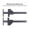 Woodworking Scribing Ruler,Marking Measuring Gauge T‑Shaped Multifunctional Carpentry Tool,T-Shaped Design