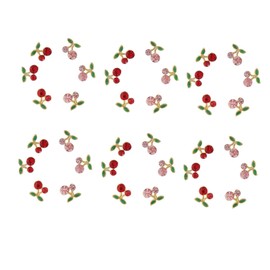 PACKOVE 36Pcs Cherry Nail Charms Rhinestone Nail Decorations Durable Nail Art Ornaments for Professional DIY Manicures Easy to Use and Share