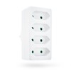 feletec 4-Way Socket Adaptor 4x Euro, White, Multiple Plug, Multiple