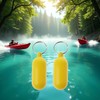 aoukoslt 2-Pack Floating Keychains for Water Sports - High-Visibility Yellow