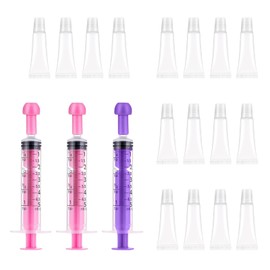 atnayo 19pcs Lip Gloss Tubes Set, Refillable Empty Lip Balm Tube