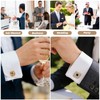 6Pairs Cufflinks Cuff Links for Men,Diamond Crystal Cufflinks,Fashion Classic Tone