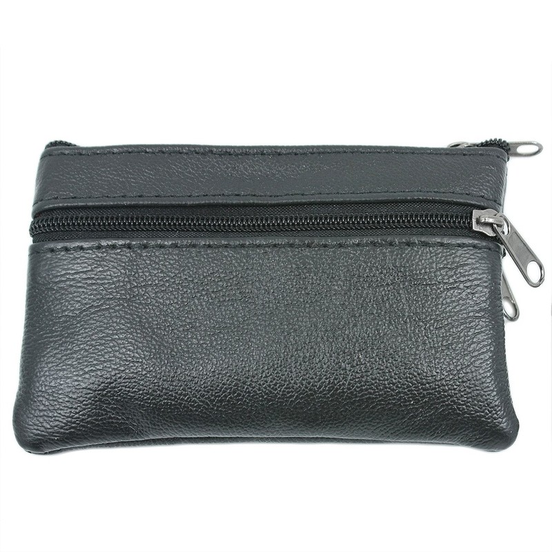 YEHMAN Genuine Cowhide Leather Flat Purse for Trouser and Jacket