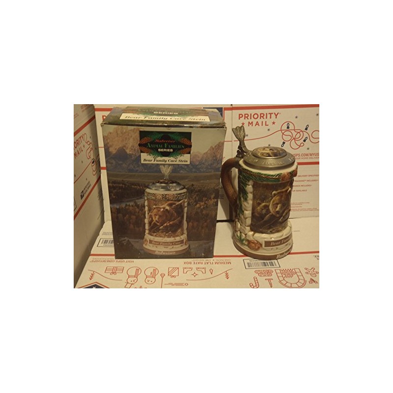Budweiser Animal families Series Bear family cave stein
