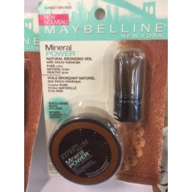 Maybelline LOT OF 3 X Maybelline Mineral Power Natural Bronzing Veil, SUNSET BRONZE Bronzer
