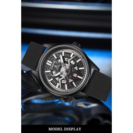 GEDIYAR Men Quartz Analog Watch Luxury Military Business Fashion Casual Calendar Male Man Waterproof Wrist Watches for Men (G691 Black)