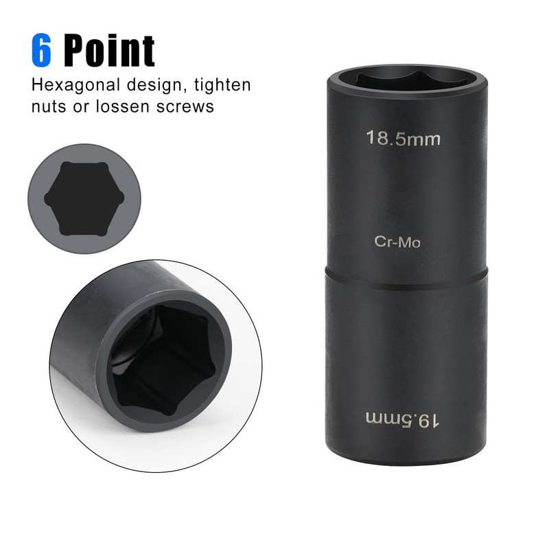 sukudon Impact Wrench Nuts 18.5 mm 19.5 mm Socket Spanner