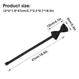 Yolev Black Bow Tie Men's Classic Adjustable Pre-Tied Bow Tie Men Boys Suit Bow Tie Groom Flower Girl Wedding Evening Costume Accessories, 2-black