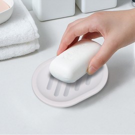 Topsky Soap Dish for Shower, 2pcs Soap Dishes Soap Savers for Bar Soap, Soap Bar Holder Shower with Drip Tray, Plastic Soap Holders with Drain for Kitchen Sink, Easy to Clean, Dry,White