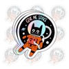 3 Pcs Give Me Space Astronaut Cat Sticker Gifts for