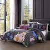 Bebejan Elegant Blossoms 5 Piece Comforter Set, 100% Cotton Sateen,