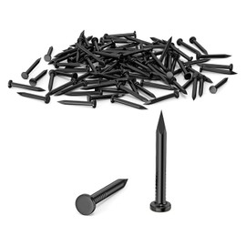 100Pcs 25mm Nails for Wood, Wood Nails, Galvanized Concrete Wall Nail, Masonry Nails, Picture Nails for Carpentry & DIY, Hanging Pictures and Woodworking-Black