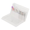 20 Holes 14pcs Nail Grinding Head Holder Manicure Pedicure Bits