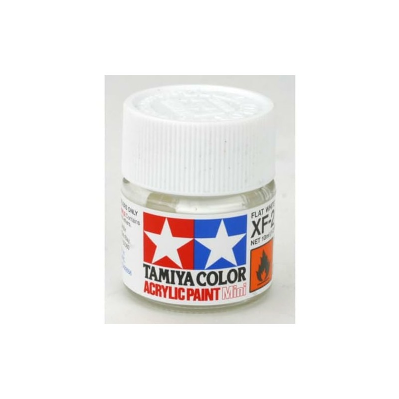 Tamiya USA TAM81702 Acrylic Mini X-F2 Flat White 1/3 Oz