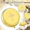 Huhumy 2 Pcs Pyx for Communion Host Catholic Leather Pyx