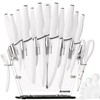Astercook Knife Set for Kitchen with Block and Sharpener 22
