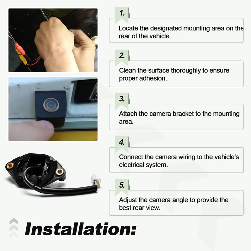 Backup Rear View Camera Compatible with 2015-2019 Nissan Qashqai J11