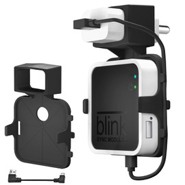 Wall Mount for Blink Sync Module 2, Mount Hunger for Blink Outdoor and Indoor Surveillance with Cable, Accessory Holder Wall Mount for Blink Sync Module 2, Pack of 1, Black