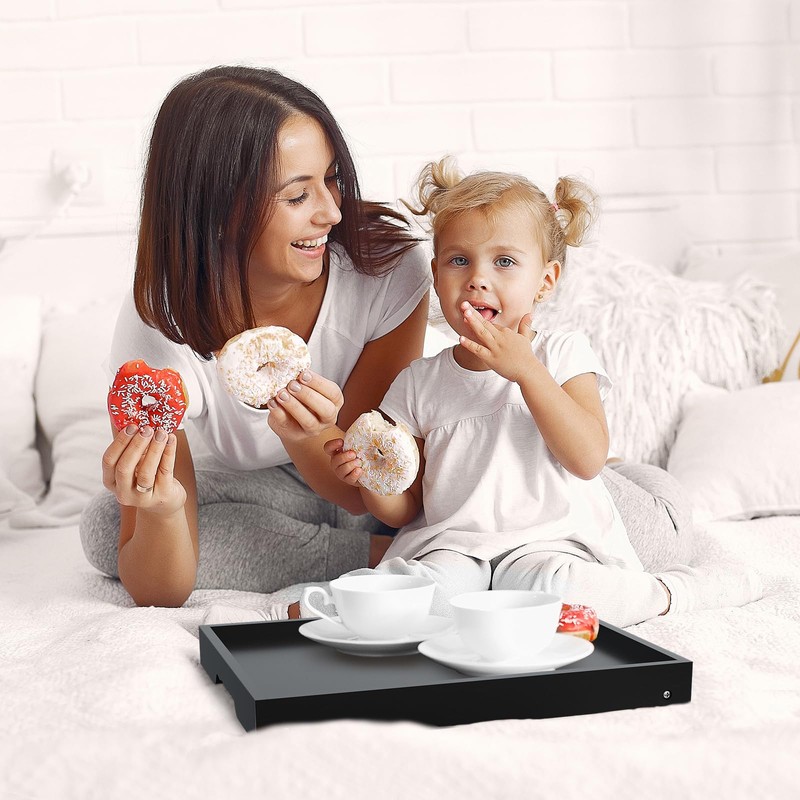 Youpehom Bed Tray Table with Folding Legs,Bamboo Breakfast in Bed