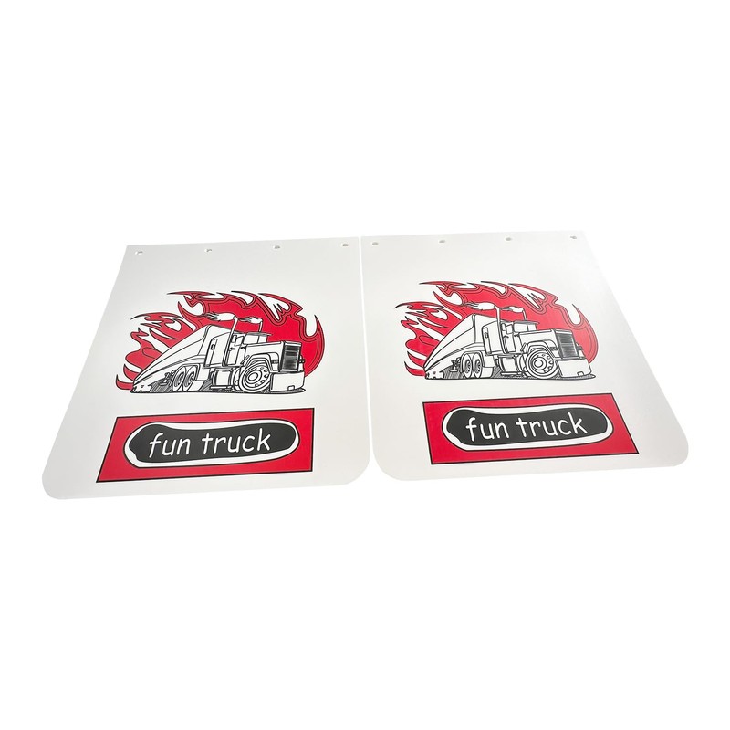 BST BSSP Pair White Straight Heavy Duty Polymer Splash Guard