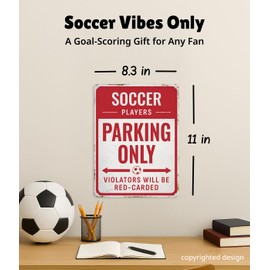 Soccer Room Decor Sign – Funny Metal Soccer Poster for Boys Bedroom, Teen Room or Game Room – Soccer Gifts for Players, Kids or Fans – Cool Soccer Room Decor for Boys or Girls by Opix Design
