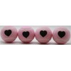 Price's 1 x 4 HEART MOTIF Tennis Balls (Pale Pink)