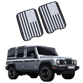 Bekantogy 2PCS Sunroofs Sun Shade Compatible with INEOS Grenadier 2022-2025 Folding Sunroof Glass Roof Sunshade Sun Protection UV Protection Roof Glass Sunshade (US Flag)