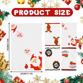 Christmas Corner Set of 4 Tea Towels, Kitchen and Cooking Tea Towels Gifts for Bakers & Chefs - Christmas Dish Towels Elk, Gnomes, Santa or Christmas Wreath Pattern Home Kitchen Cloth