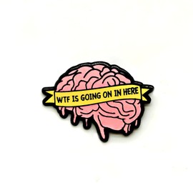 Wtf Is Going On In Here Enamel Pin - Fun Series - Enamel Lapel Pin - Plated Badge for Clothing, Bags, and Lanyards