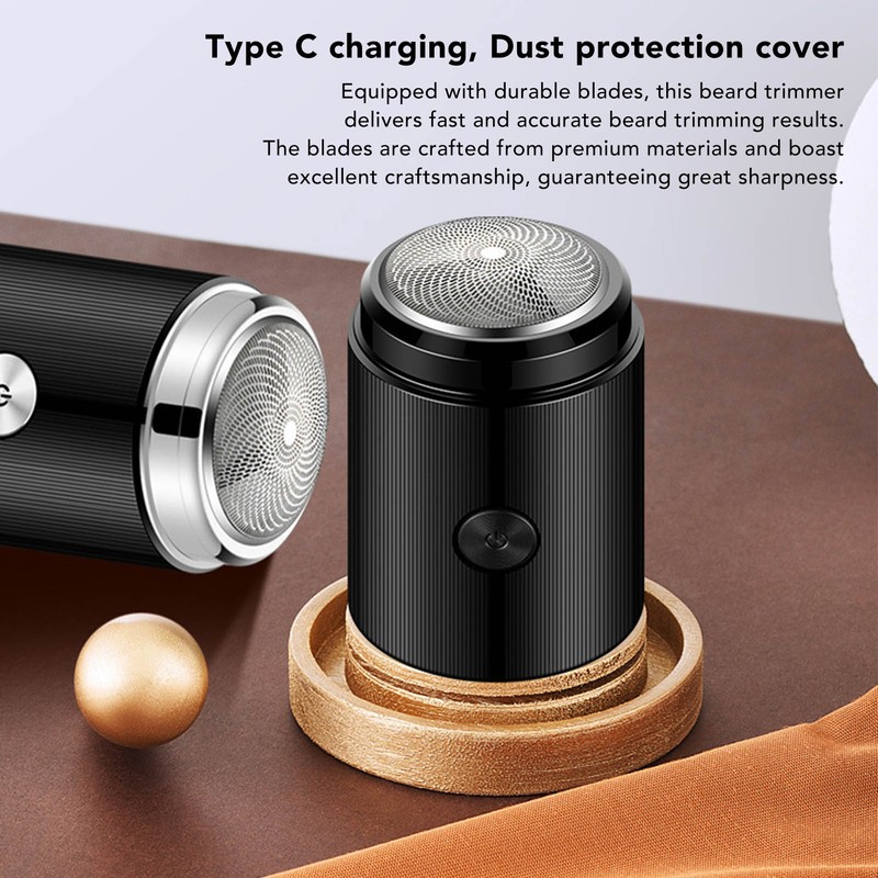 Mini Electric Beard Trimmer for Men Rechargeable Portable Travel Pocket