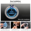 3leavtrees Car Bling Ring Emblem Car Accessories for Buttons &