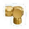 XNTONG 90° Hose Elbow Adapter, Brass 3/4" Garden Hose Connector
