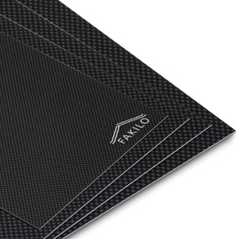 FAKILO Carbon Fiber Board 200x300x1mm 3K Plain Weave Carbon Fiber Board for Repair DIY Handmade