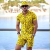 VUGOTU Men's 2 Piece Tracksuit 80s 90s Outfit Button Down