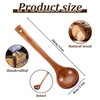 Cobee 11" Wooden Ladle, Long Handle Wood Soup Handcrafted