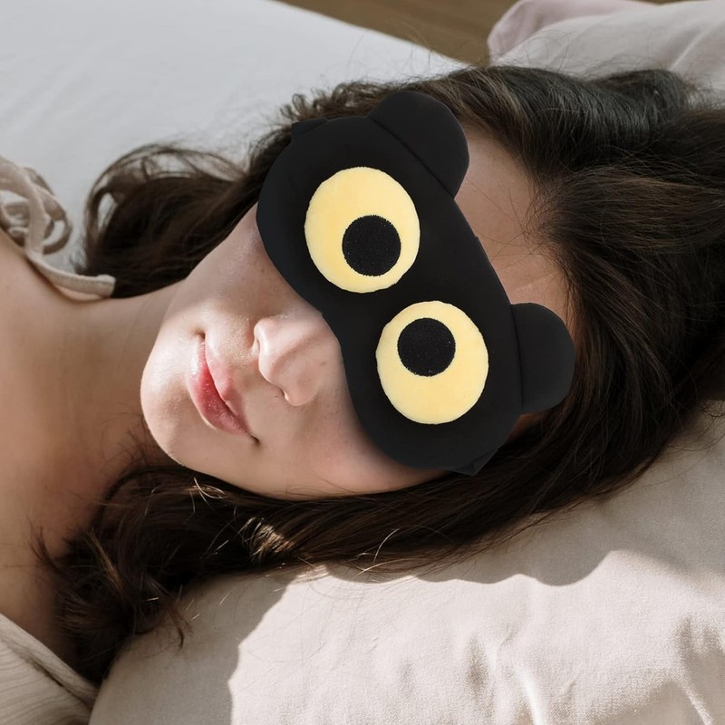 3D Bear Eye Sleep Mask, Zero Pressure Light Blocking Eyeshade